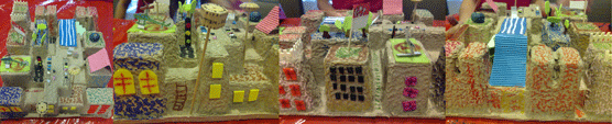 Breanna and Carissa, 3D art: my city, age 9 & 7