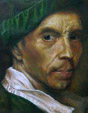 Liang Jiang, Portrait of artist, acrylic on canvas, 15